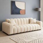 Caden Retro Cream Sofa