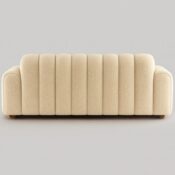 Caden Retro Cream Sofa - Image 3