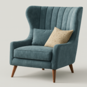 High Back Wingback Accent Chair - Image 2