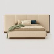 Serene Curve Elegant Upholstered Bed - Image 2