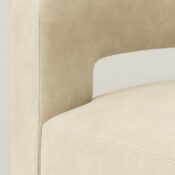 Modern Upholstered Swivel Accent Chair with Curved Barrel Backrest - Image 4
