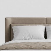 Urban Luxe Taupe Upholstered Bed - Image 2