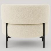 Luna Boucle Upholstered Accent Barrel Chair - Image 3