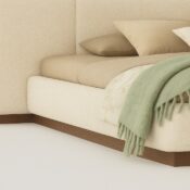 Serene Curve Elegant Upholstered Bed - Image 4