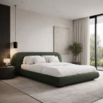 Modern Curved Headboard Bed