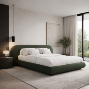 Modern Curved Headboard Bed