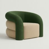 Contemporary Barrel Accent Chair - Image 2
