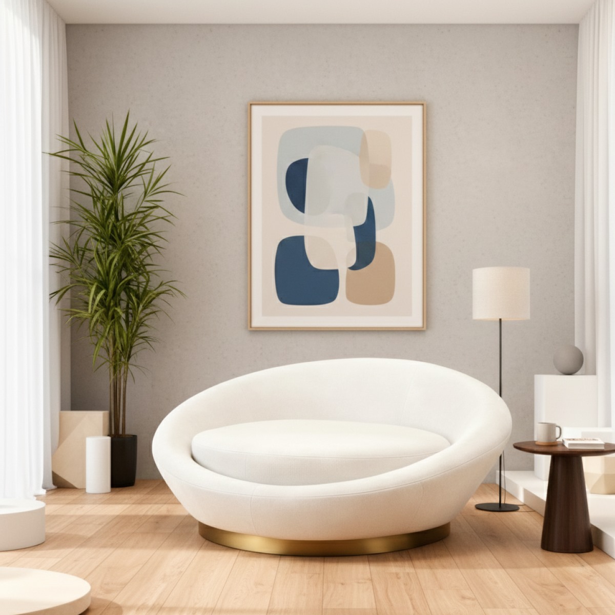 bb3714033f694a0583fbdd0cb225f088 Round Upholstered Loveseat - Image 1