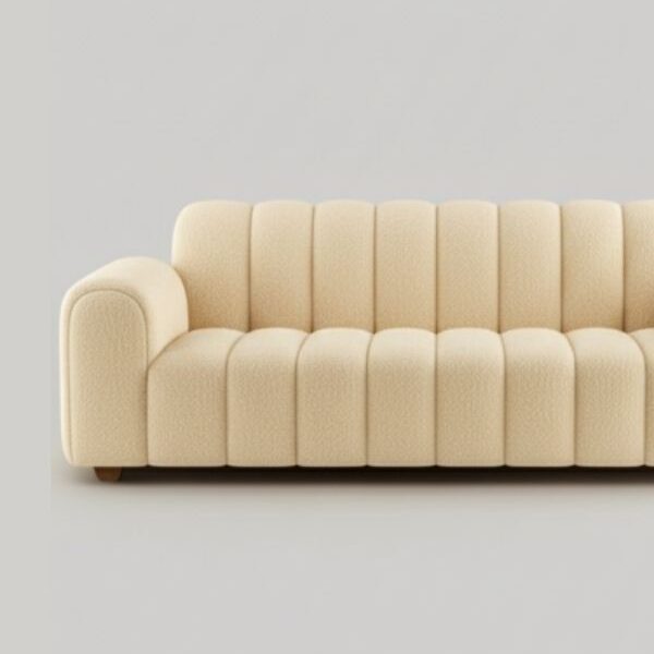 Caden Retro Cream Sofa